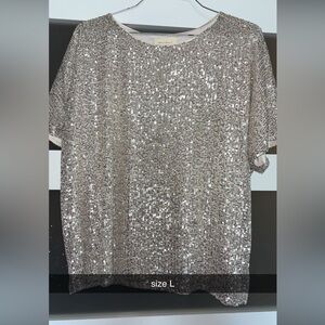 Silver Sequin Shirt
